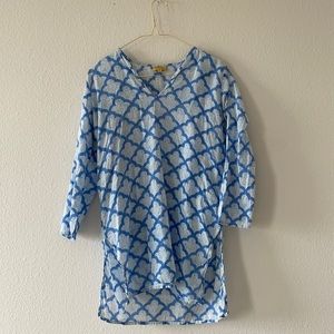 Roberta Roller Rabbit Blue Design Coverup